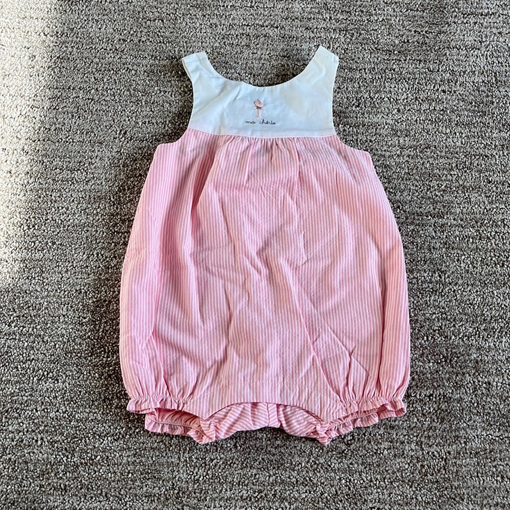 Janie and Jack pinstripe romper